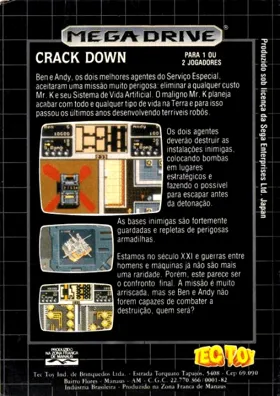 Crack Down (USA) box cover back